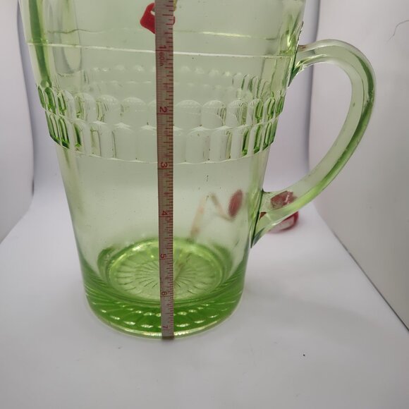 Vintage Uranium/Vaseline glass pitcher - Picture 5 of 9